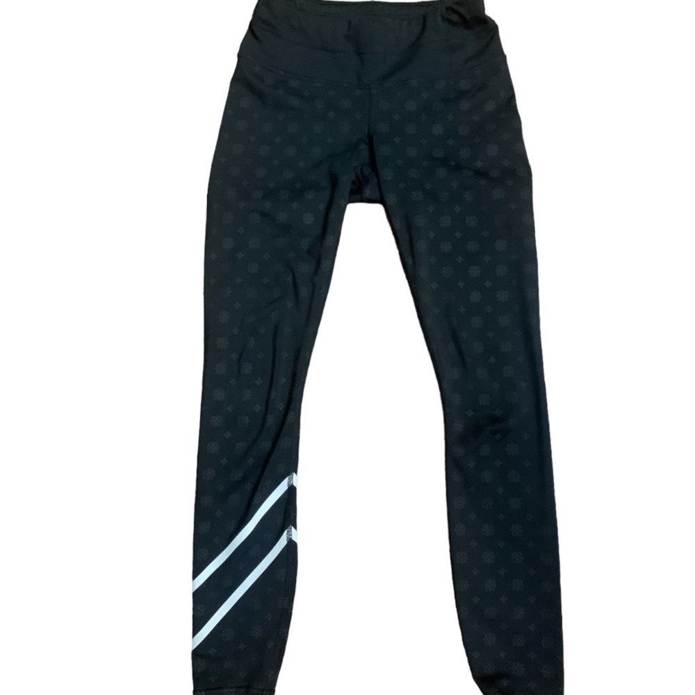 Athleta Compass Gel Sonar 7/8 Tight/Leggings Reflective Stripe Running Black XXS